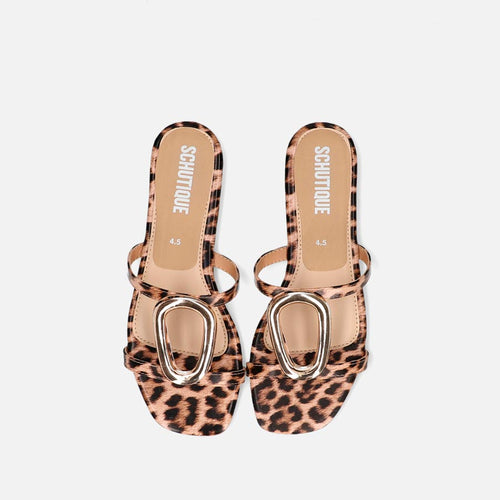 Sandalias Galea leopard print