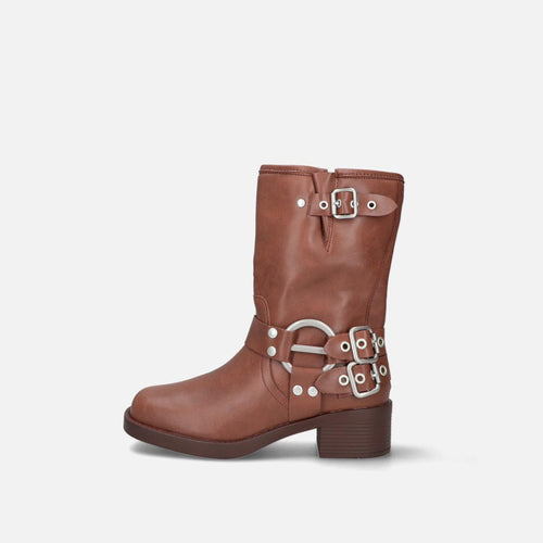 Botas mini Biker café