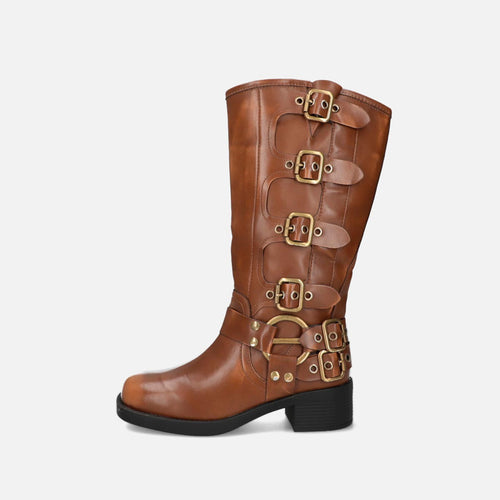 Botas Biker café