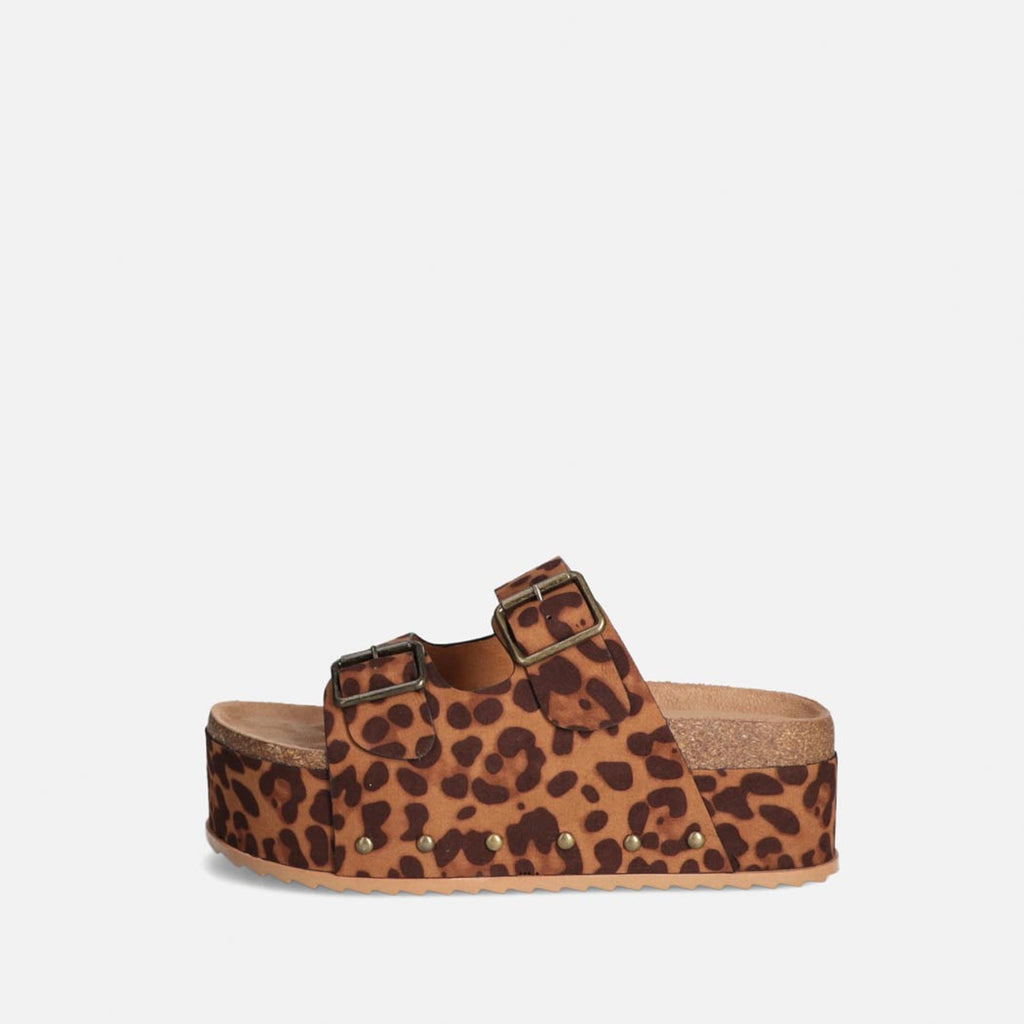Sandalias Miami leopard print