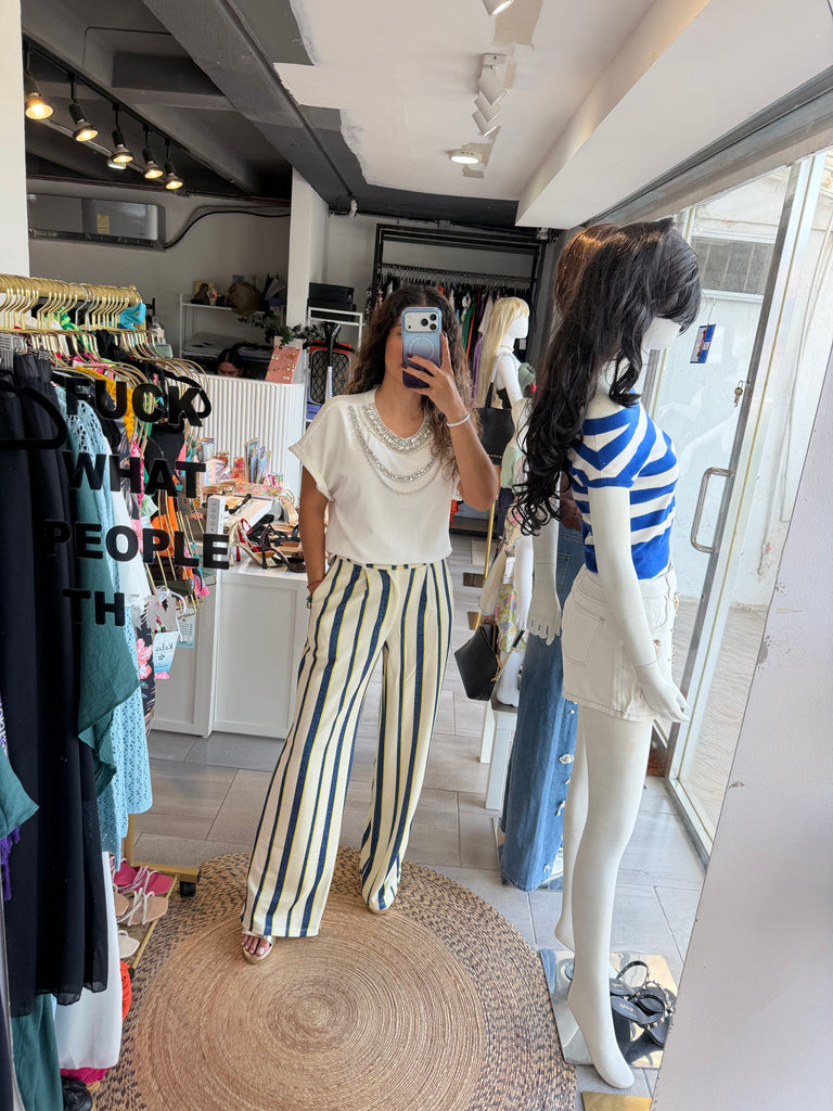 Pantalón Capri Beige