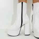 Botines Alessa blancos